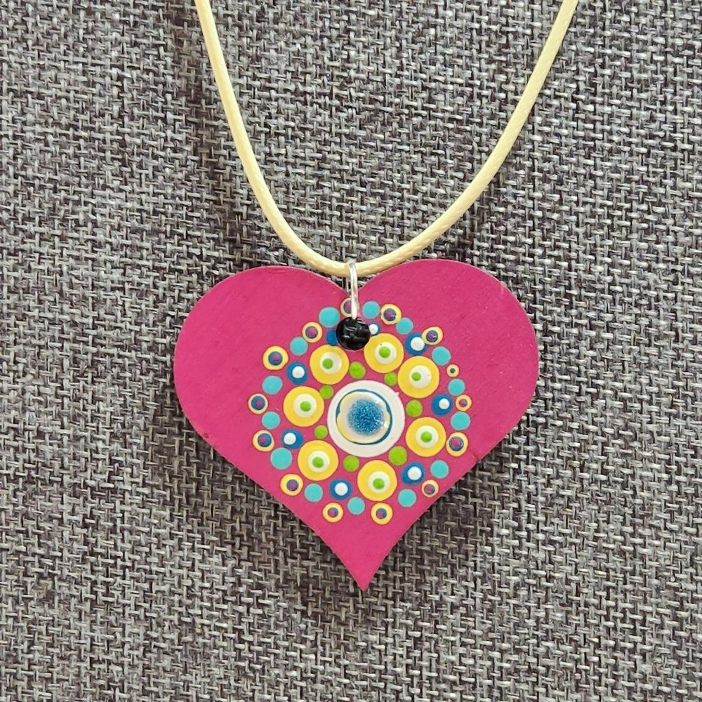 Heart Mandala Boho Pendant Necklace